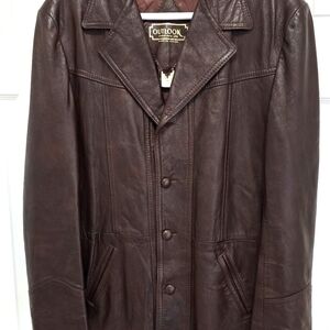 Man's Brown Casual Leather Jacket #31
